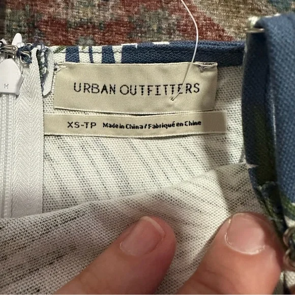 NWT urban outfitters• Palm Print Bodycon Mini
Dress Blue Size XS and S - Picture 11 of 16